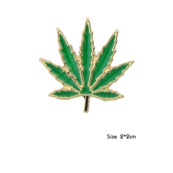 Pot Leaf Pin - Picture 3 of 4